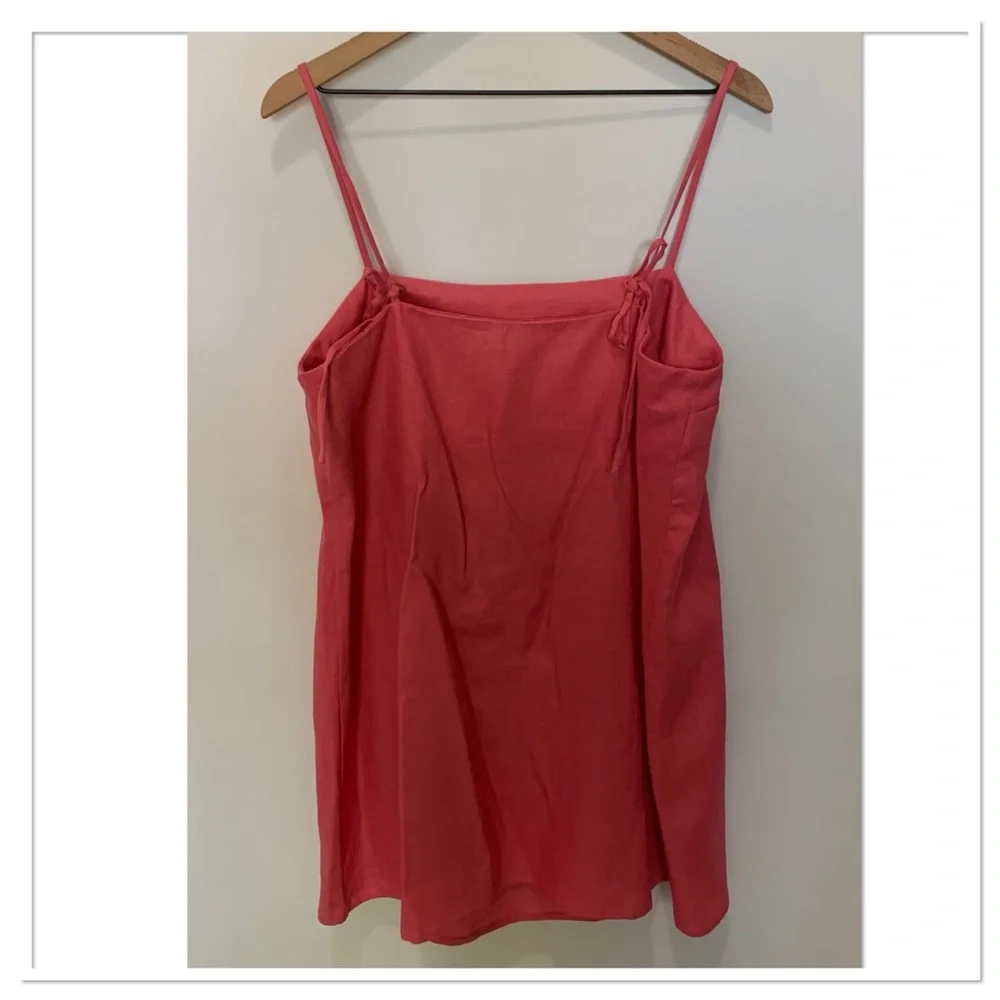 Reformation Aubree Linen Dress Sundried Tomato Size Extra Large - Picture 6 of 9